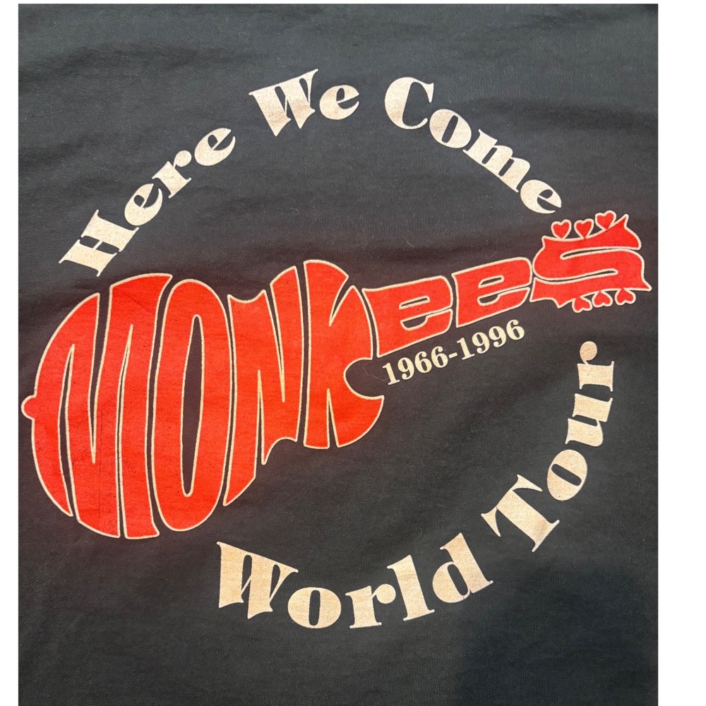 Vintage 1996 The Monkees 30th Anniversary World Tour Shirt XXL Fruit of the Loom - Picture 4 of 9